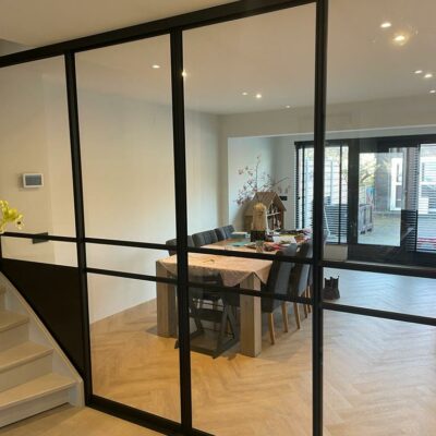 Staallook schuifwand met 4 deuren