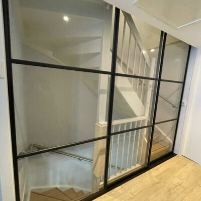 Staallook schuifwand met 3 deuren