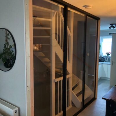 Staallook schuifwand met 3 deuren in het wit of zwart vanaf - Afbeelding 4