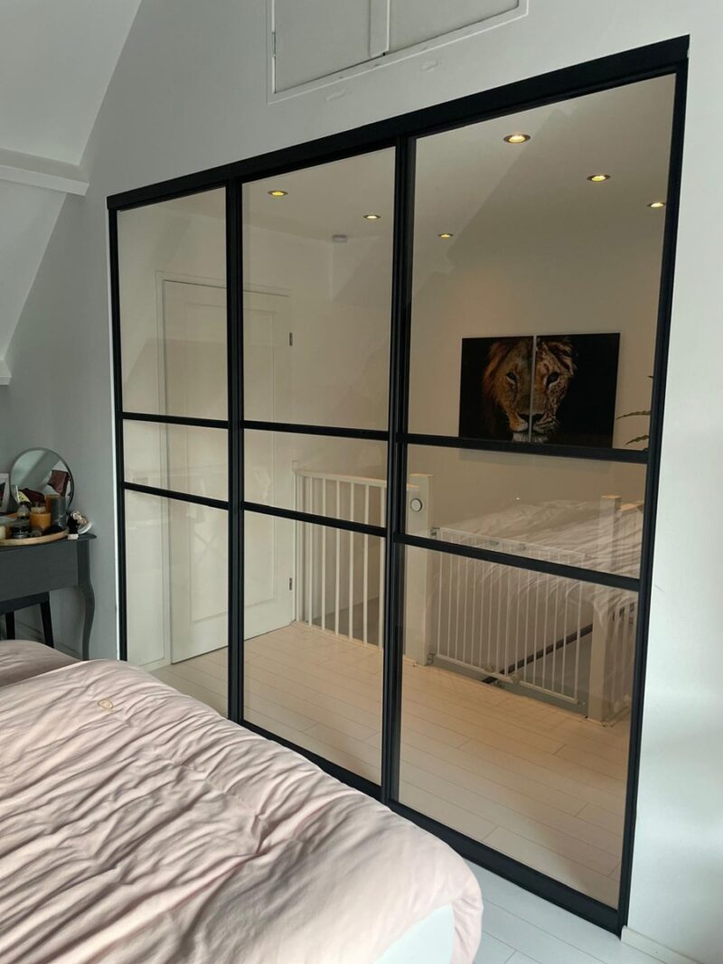 Staallook schuifwand met 3 deuren in het wit of zwart vanaf - Afbeelding 25