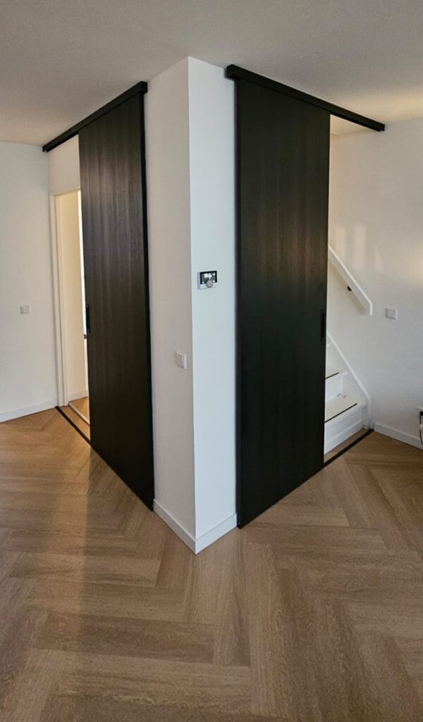 Schuifdeuren loft eiken zwart