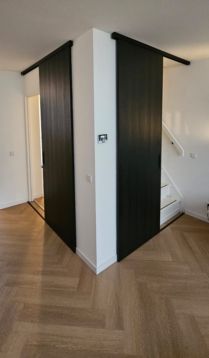 Schuifdeuren loft eiken zwart