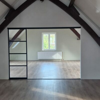 Staallook schuifwand met 4 deuren in het wit, zwart of inox vanaf - Afbeelding 5
