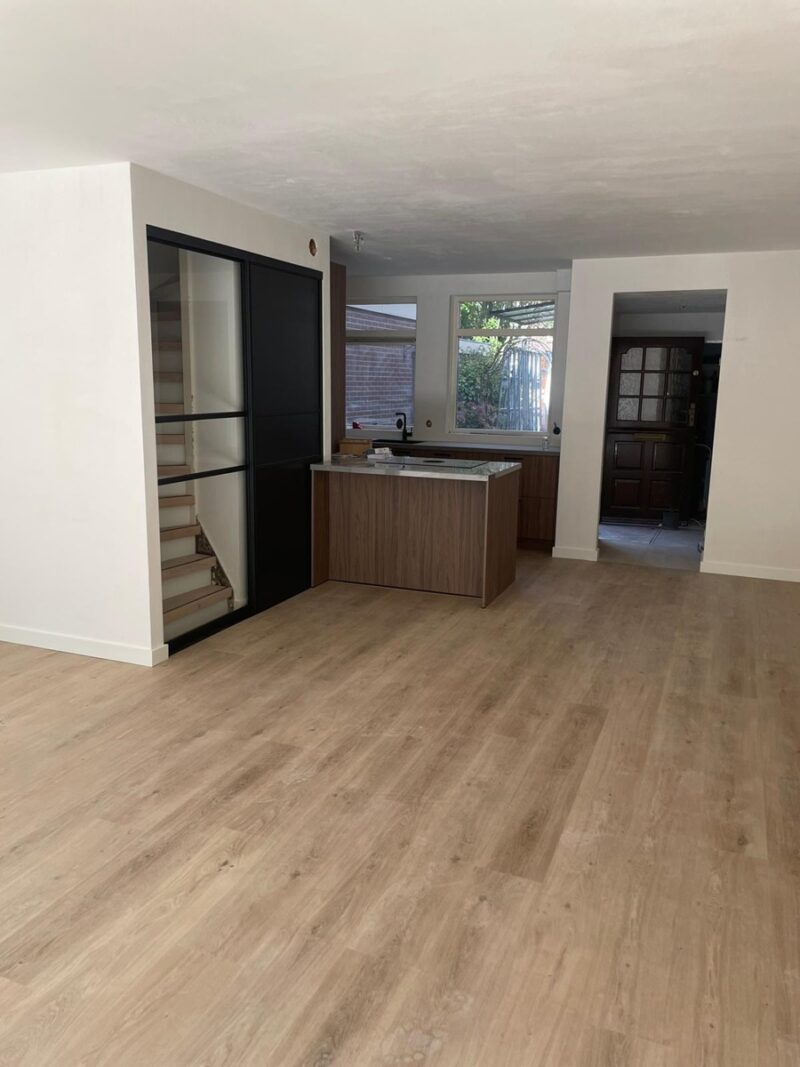 Combinatie schuifdeuren met F017 vloer