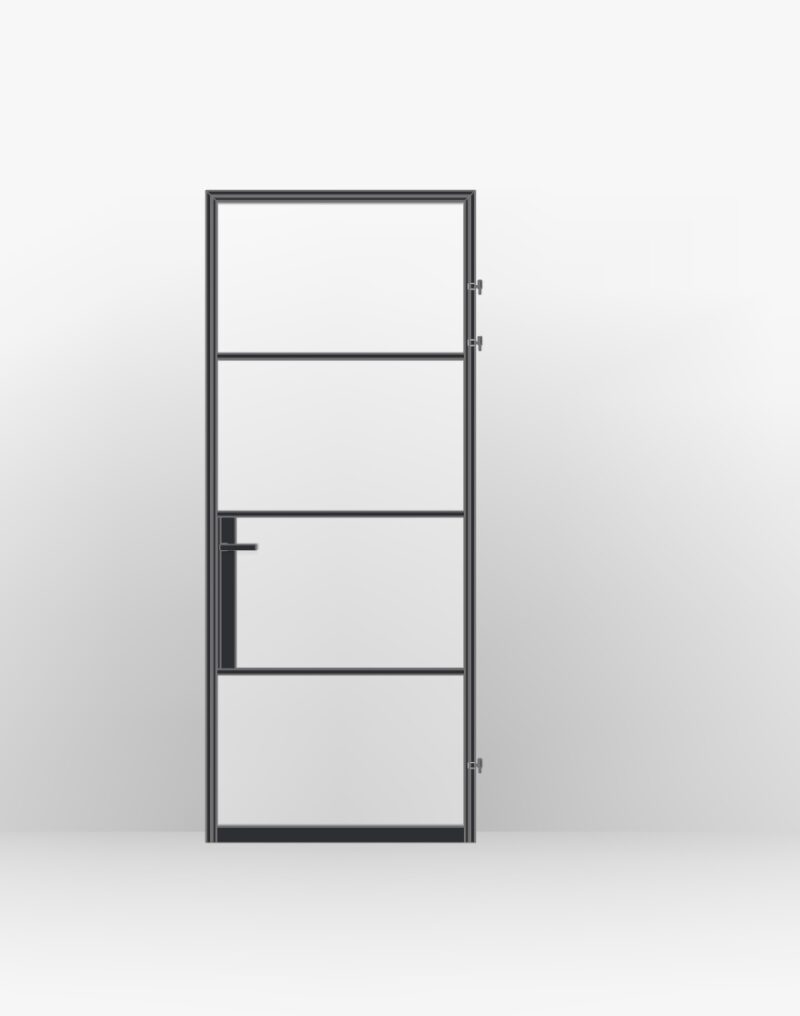 Aluminium binnendeur opdek zwart vanaf - Afbeelding 3