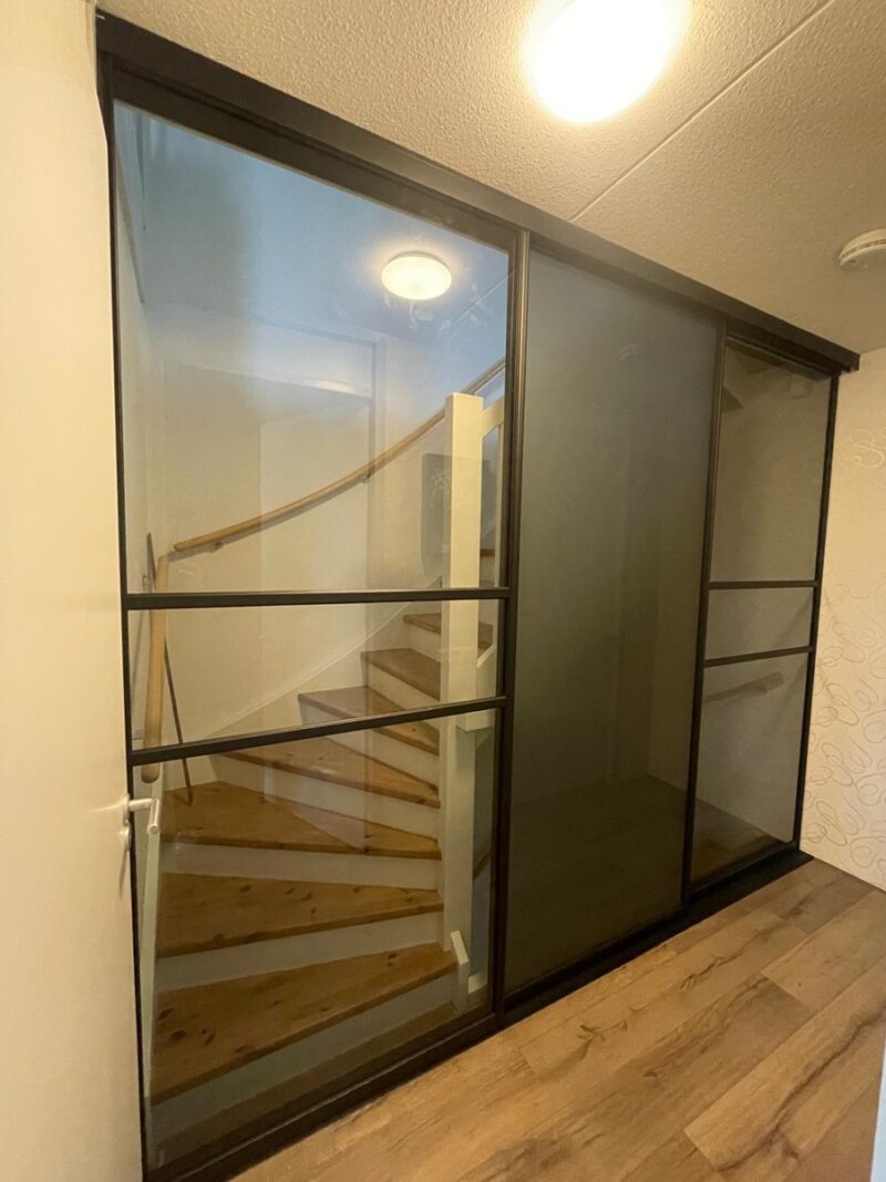 Staallook Schuifwand strak 3 deuren combinatie type deuren vanaf - Afbeelding 2