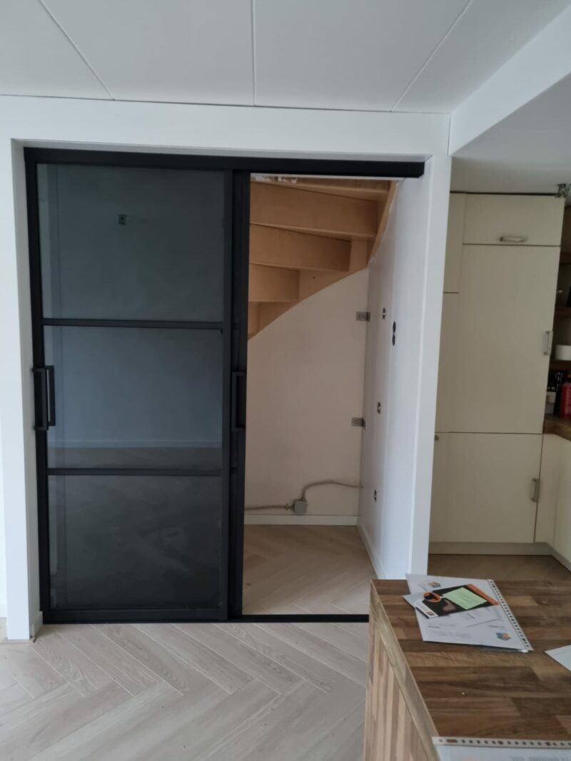 Staallook schuifwand dubbel combinatie 2 type deuren vanaf - Afbeelding 2