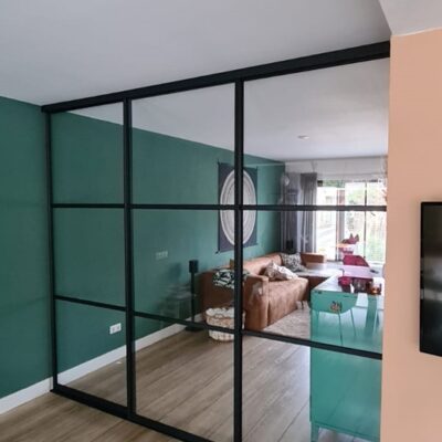 Staallook schuifwand met 3 deuren in het wit of zwart vanaf - Afbeelding 10