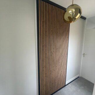 Schuifdeur voorzien van Lamelio wandpanelen vanaf