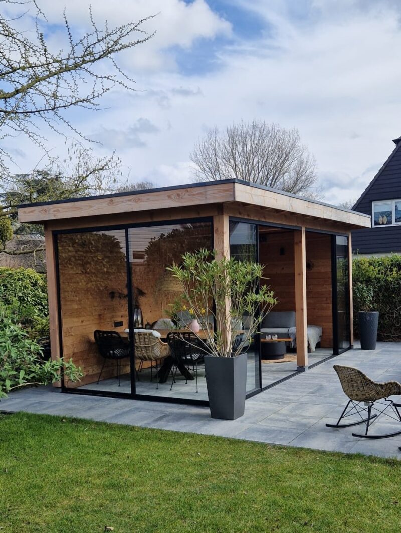 Staallook schuifwand voor tuinoverkapping - Afbeelding 2