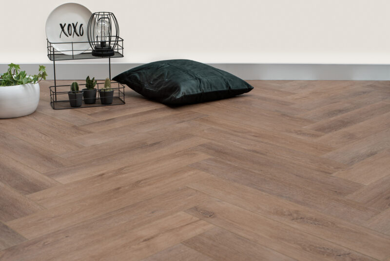 Floer Click PVC visgraat Waal cognacbruin