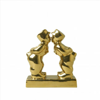 Heinen Delfts Blauw Kuspaar man-man Goud