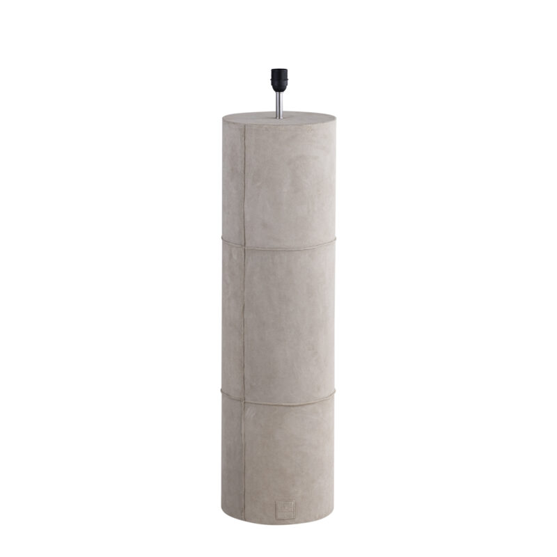 PTMD Joanne Beige suede floor lamp patch cowhair shade - Afbeelding 3