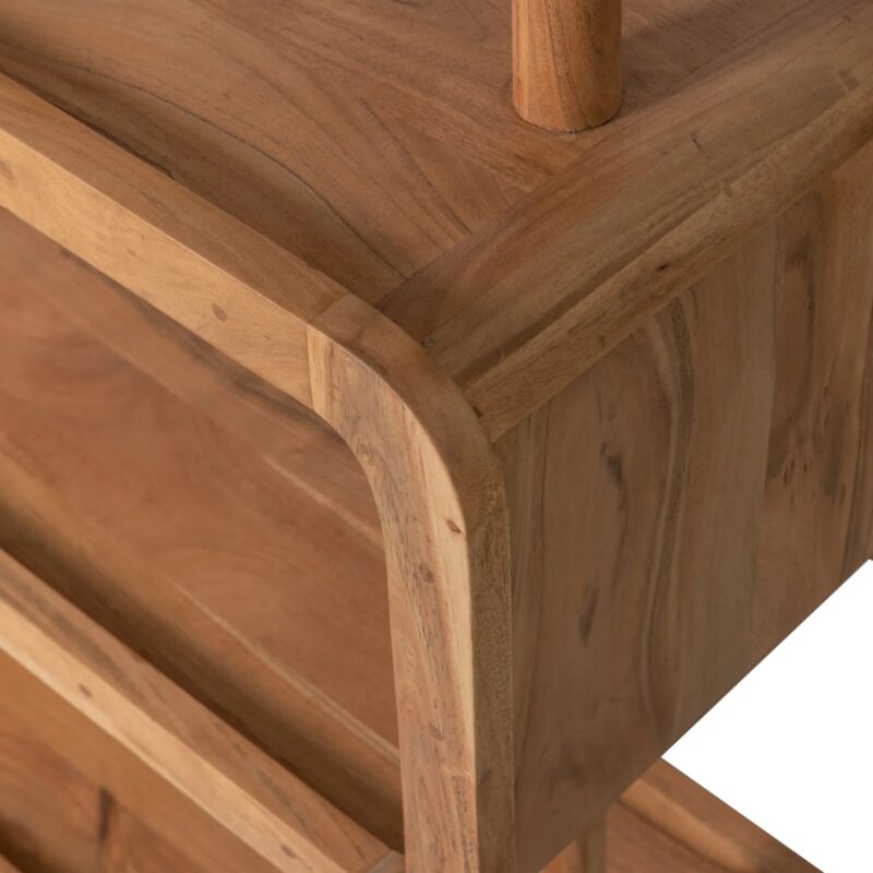 RATTLE OPEN KAST HOUT NATUREL - Afbeelding 2