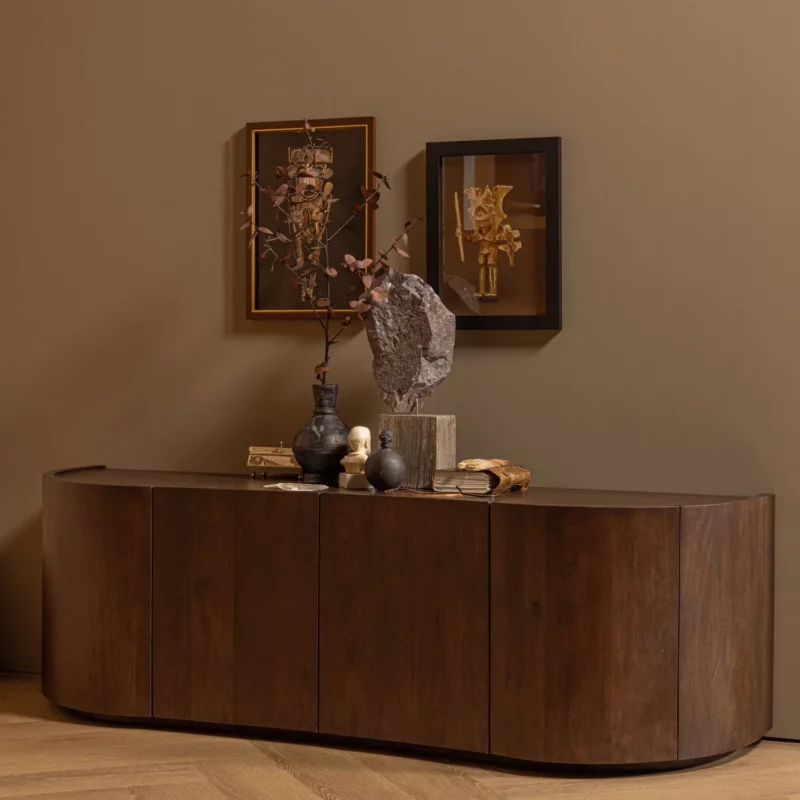 SENSE DRESSOIR 4-DEURS MANGO HOUT WALNOOT