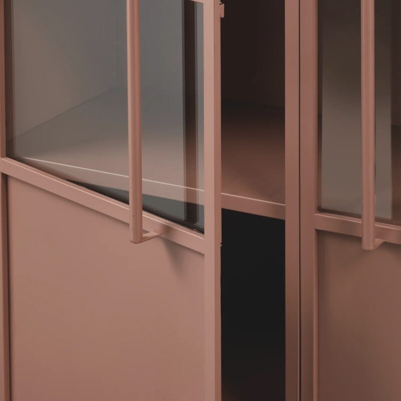 EXHIBIT VITRINEKAST METAAL TAN - Afbeelding 2