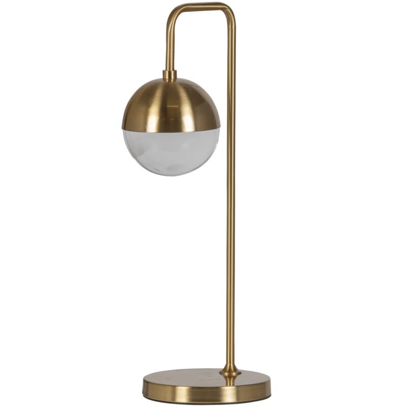 Globular tafellamp metaal Antique brass