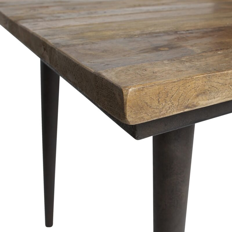 Guild tafel naturel met zwart onderstel 220x90 cm - Afbeelding 3