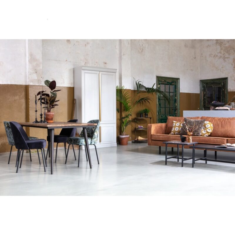 Guild tafel naturel met zwart onderstel 220x90 cm - Afbeelding 2