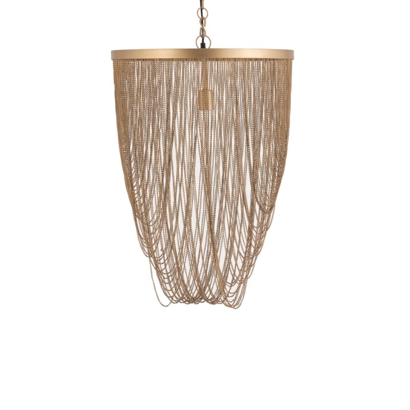 PTMD Nishan Gold iron chains round hanging lamp S - Afbeelding 2