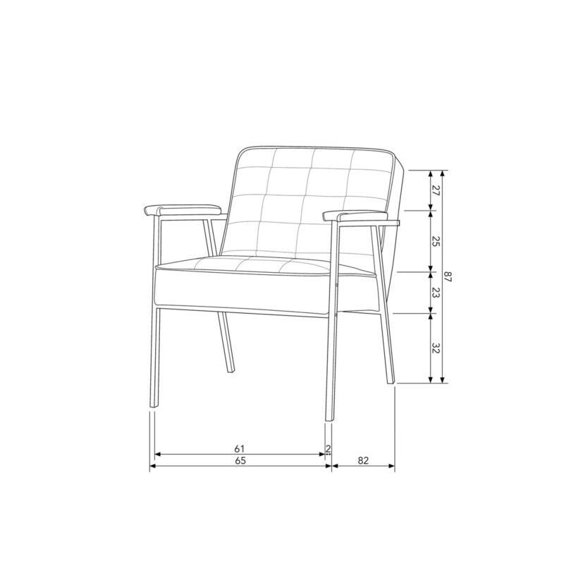 Patchwork fauteuil leerlook naturel - Afbeelding 3