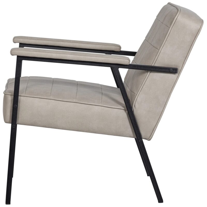 Patchwork fauteuil leerlook naturel - Afbeelding 6