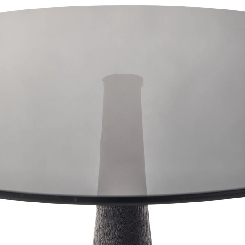 SOYA BIJZETTAFEL MANGO HOUT/GLAS ZWART - Afbeelding 3