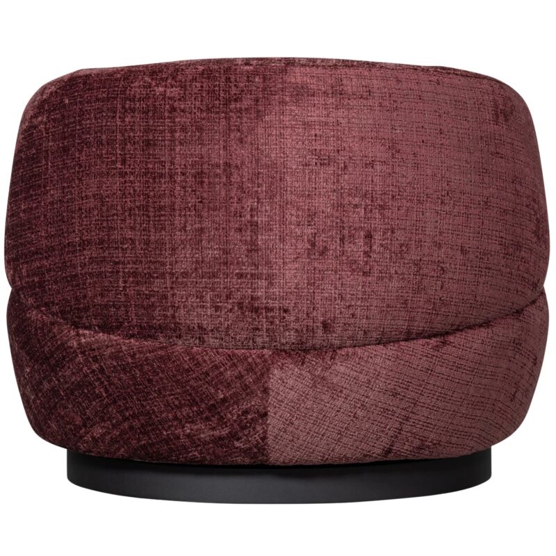 Woolly draaifauteuil chenille aubergine - Afbeelding 5