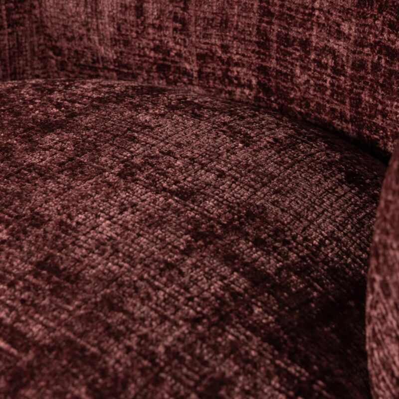 Woolly draaifauteuil chenille aubergine - Afbeelding 6