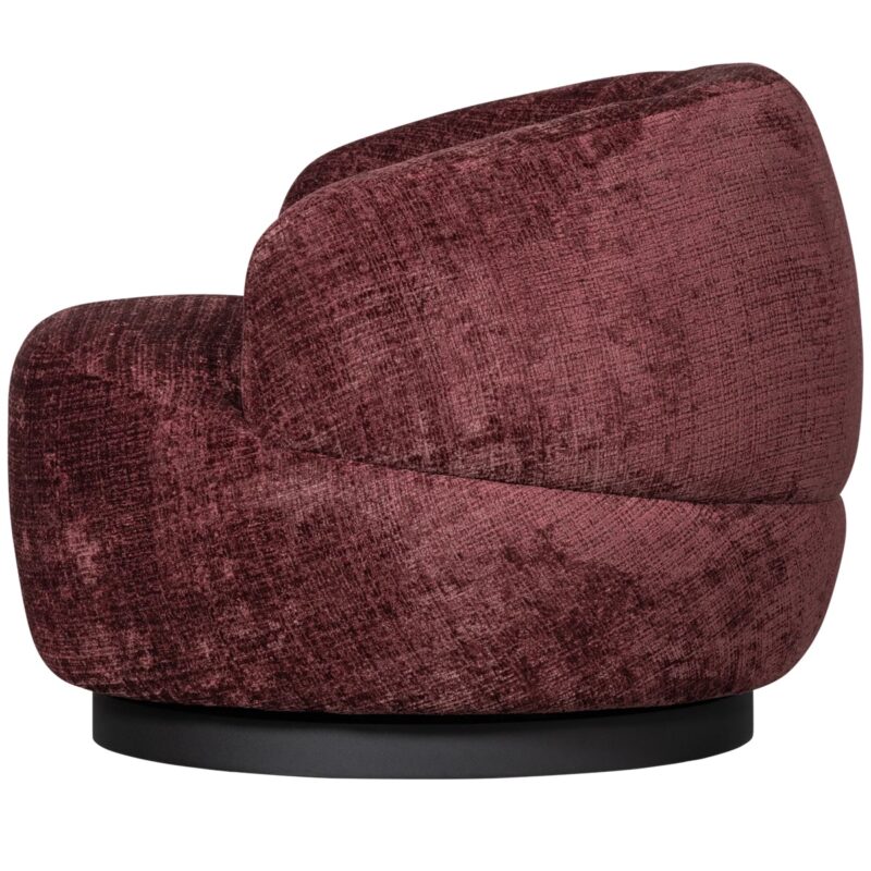 Woolly draaifauteuil chenille aubergine - Afbeelding 4