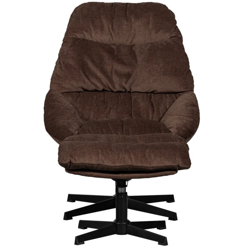 Yaro draaibare fauteuil met hocker Espresso - Afbeelding 5