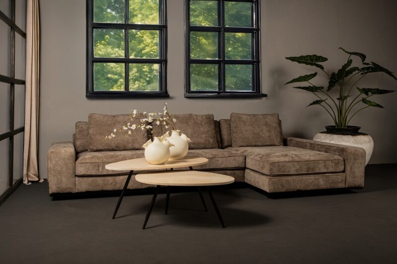 Veria set of 2 coffeetables beige marble - Afbeelding 4