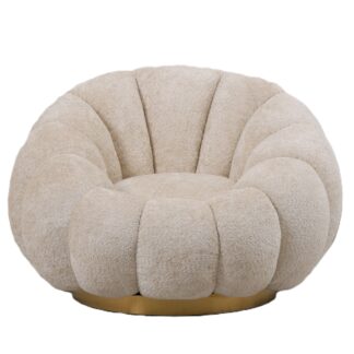PTMD Daisy fauteuil Cream Euphoria 2 gold base