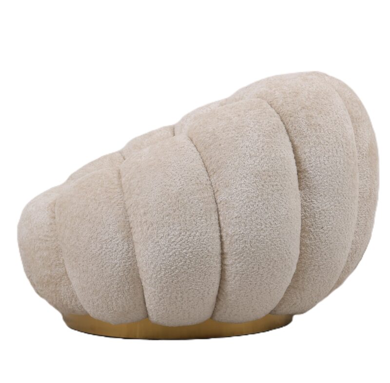 PTMD Daisy fauteuil Cream Euphoria 2 gold base - Afbeelding 5