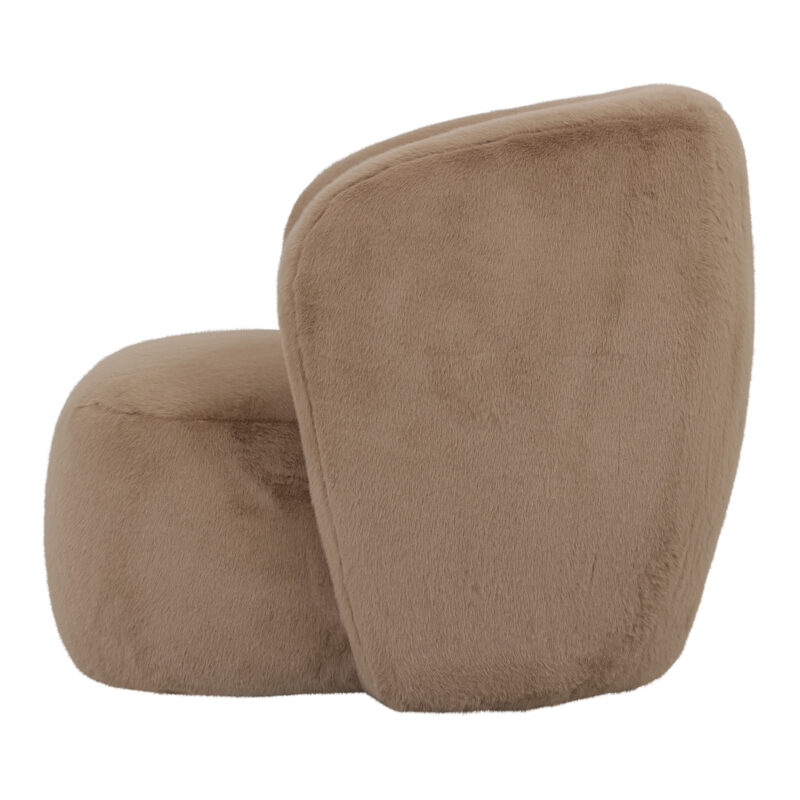 PTMD Aphrodite Mocca fauteuil fur - Afbeelding 3