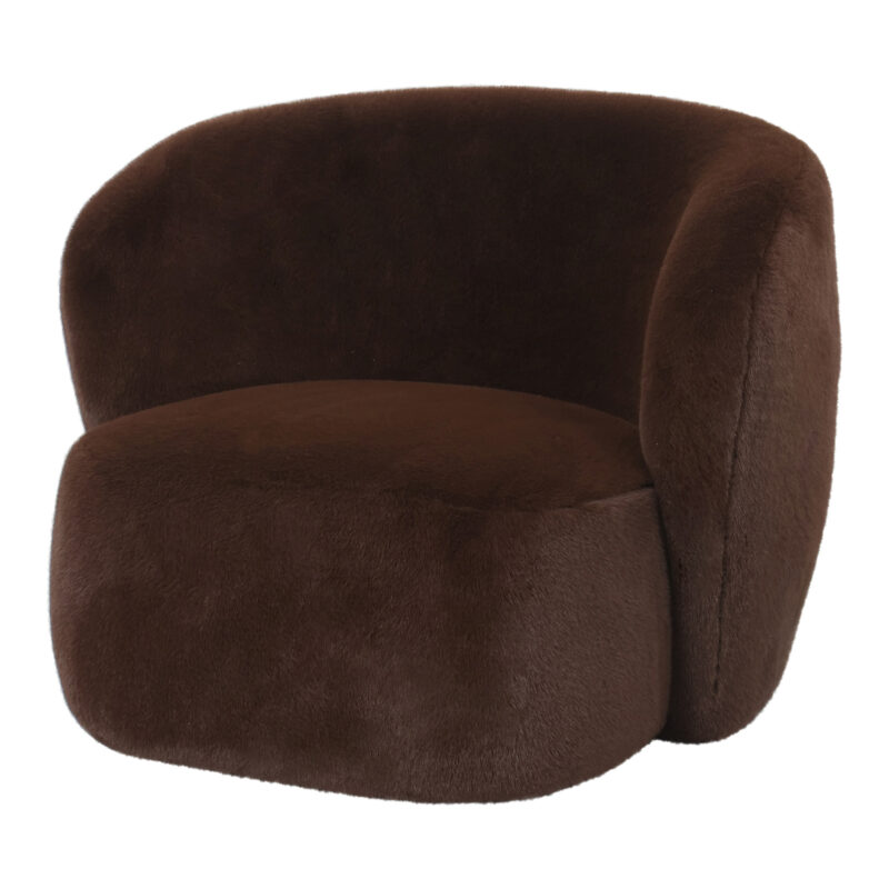 PTMD Aphrodite Brown fauteuil fur - Afbeelding 2