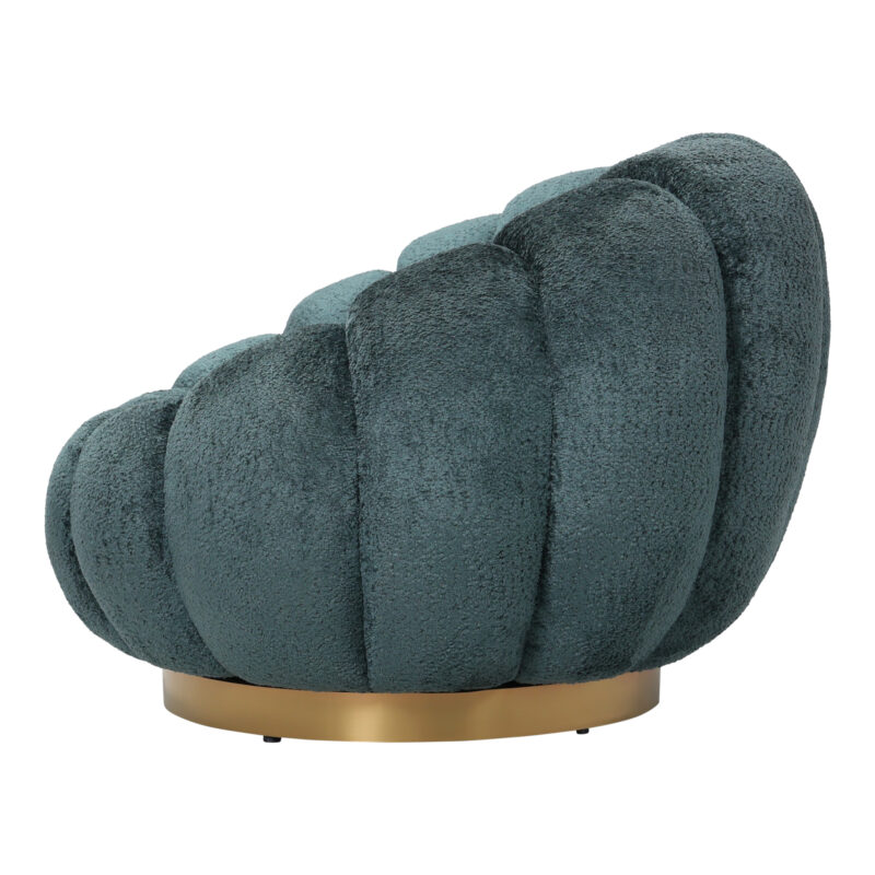 PTMD Daisy fauteuil Teal Euphoria 13 gold base - Afbeelding 3