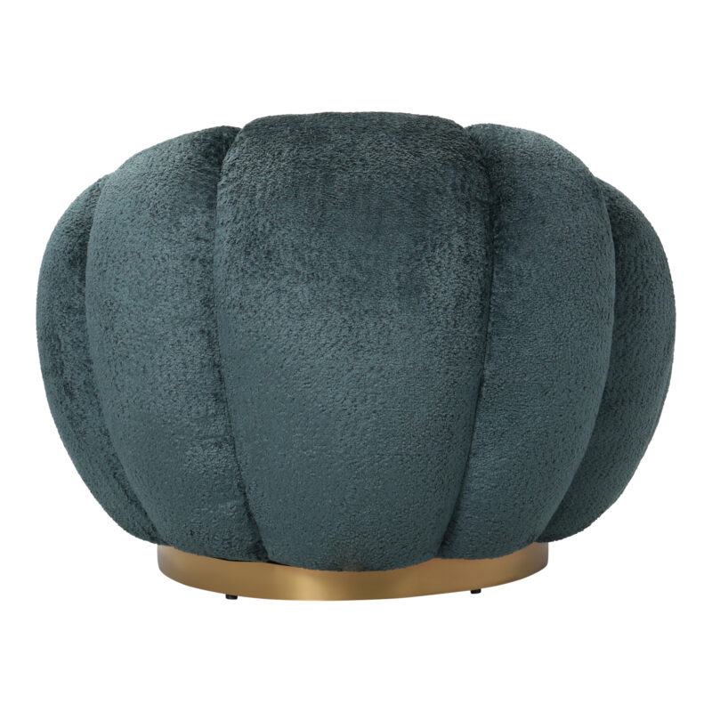PTMD Daisy fauteuil Teal Euphoria 13 gold base - Afbeelding 4