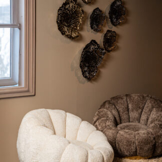 PTMD Daisy fauteuil Antelope Euphoria 6 gold base
