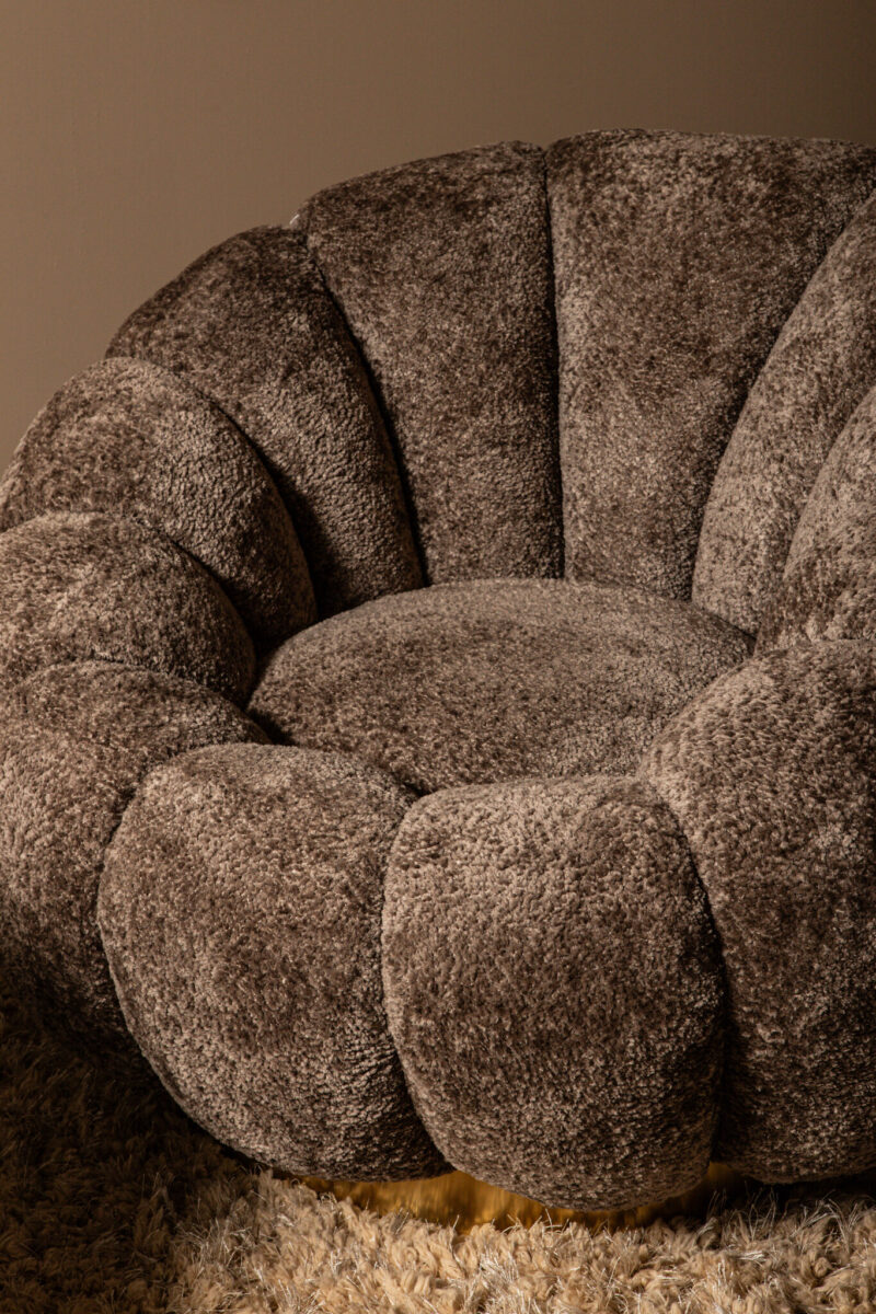 PTMD Daisy fauteuil Antelope Euphoria 6 gold base - Afbeelding 4
