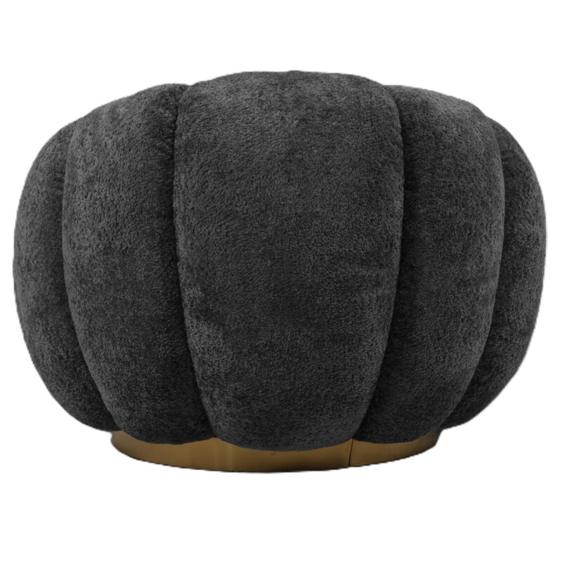 PTMD Daisy fauteuil Anthracite Euphoria 21 gold base - Afbeelding 2