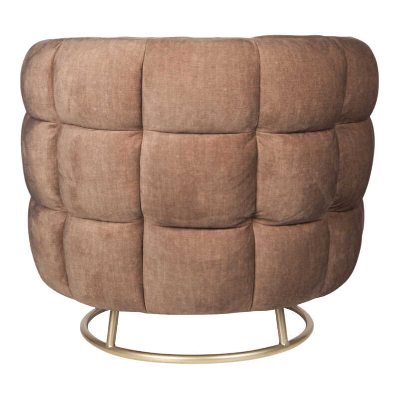 PTMD Fluffy fauteuil vogue 3 antelope gold base - Afbeelding 2