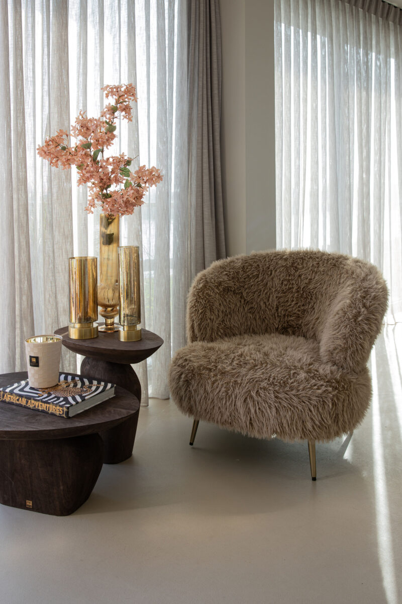 PTMD Franklyn Brown fauteuil hair - Afbeelding 2