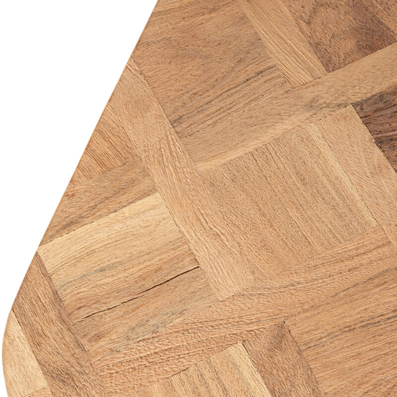 Fieron Natural wooden coffee table double rnd base - Afbeelding 4
