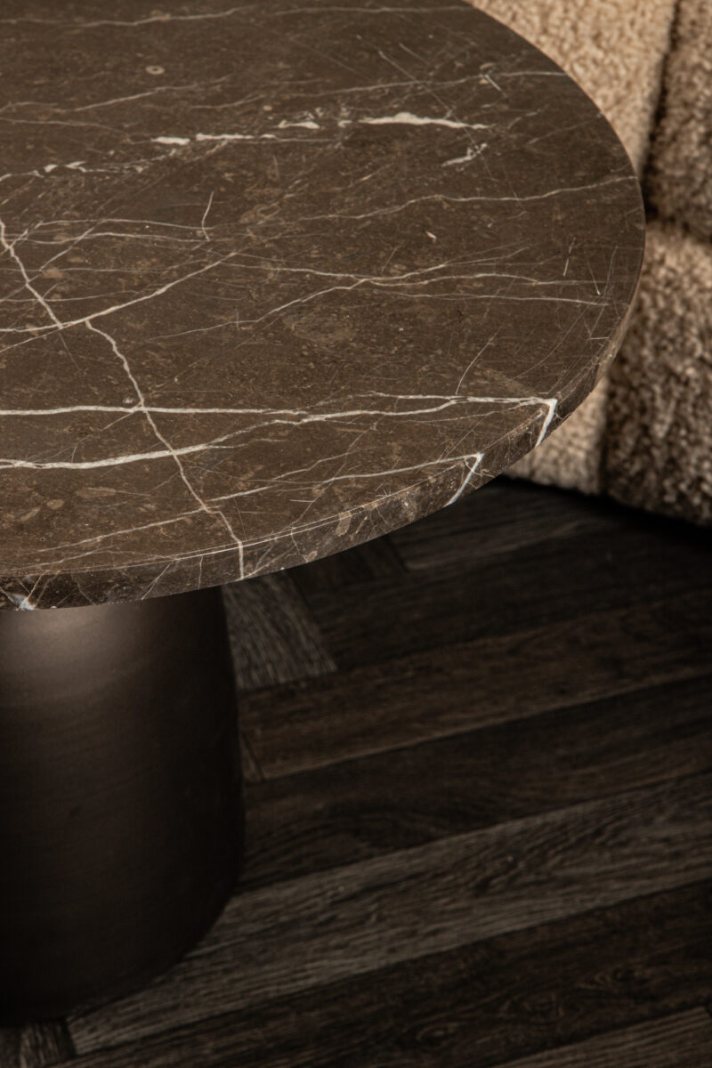 Patras side table brown marble - Afbeelding 4
