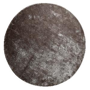 PTMD Flavia Grey viscose handwoven carpet round S