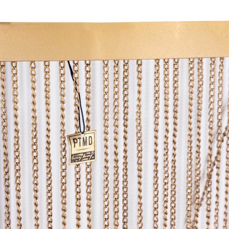 PTMD Solan Gold iron chains round hanging lamp detail