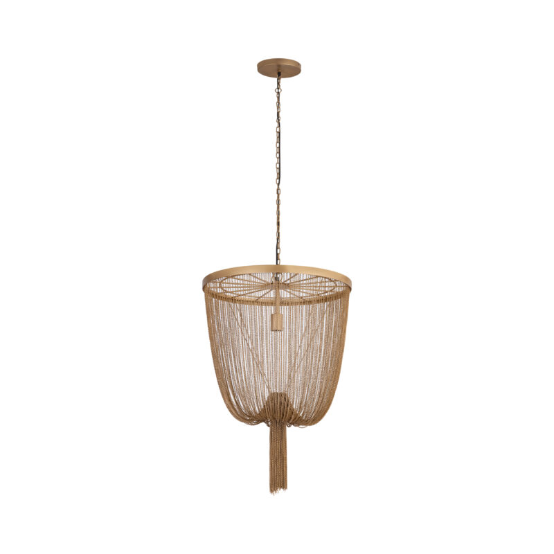 PTMD Solan Gold iron chains round hanging lamp product