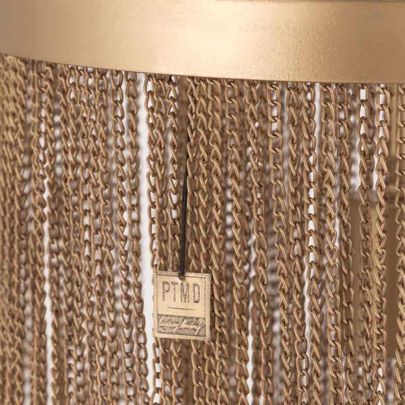 PTMD Brenton Gold iron chains round hanging lamp L detail