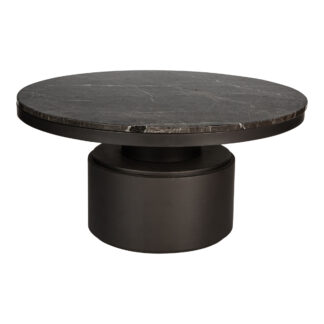 PTMD Bregt coffeetable brown rond 90 cm